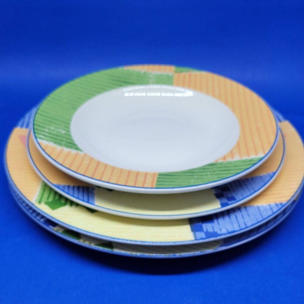 Studio Nova Picadilly JH102 Dinner Plates Salad and Bowl Lot of 4 Pieces